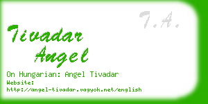 tivadar angel business card